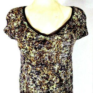 Vera Wang women S petite purple brown top (B7)pm2